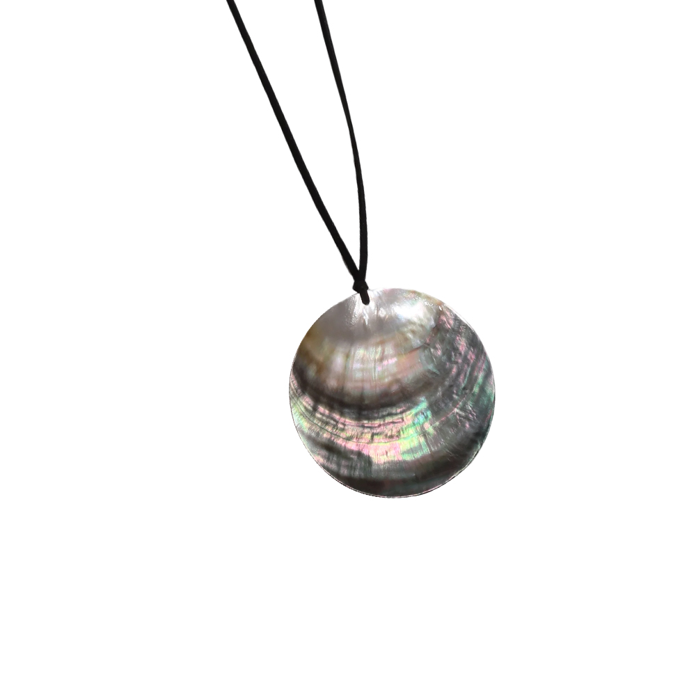 90cm acrylic mother-of-pearl polyester cord necklace