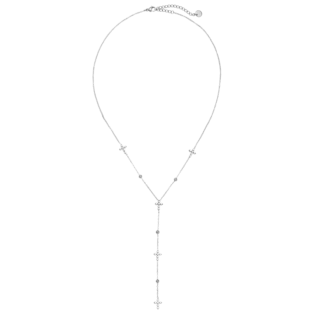 Stainless steel necklace 39cm Diamond Mini Cross
