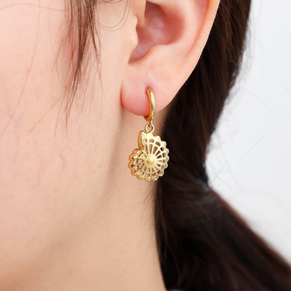 3.2cm Nice Snail stainless steel earrings        