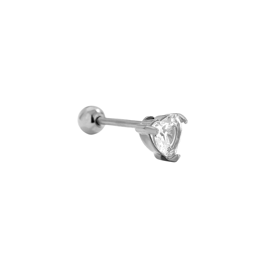 5mm Mini Diamond Heart stainless steel piercing       