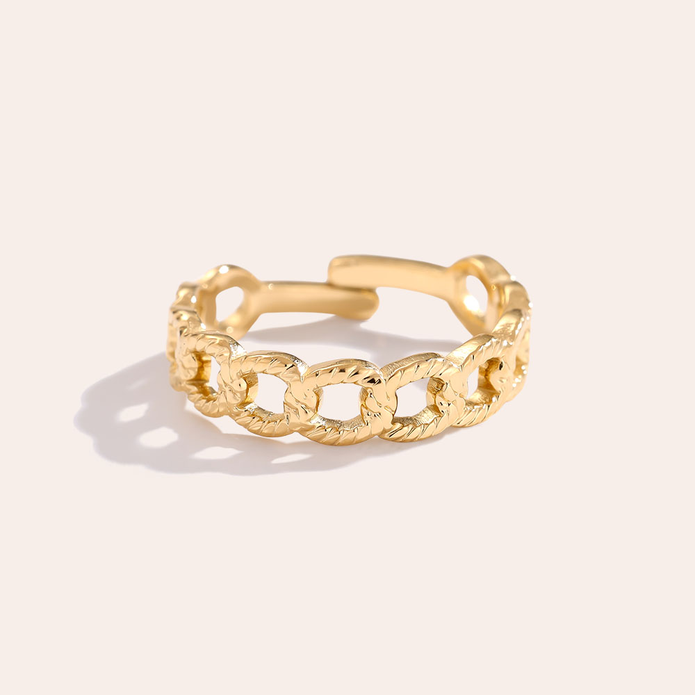 Chained Circles stainless steel ring