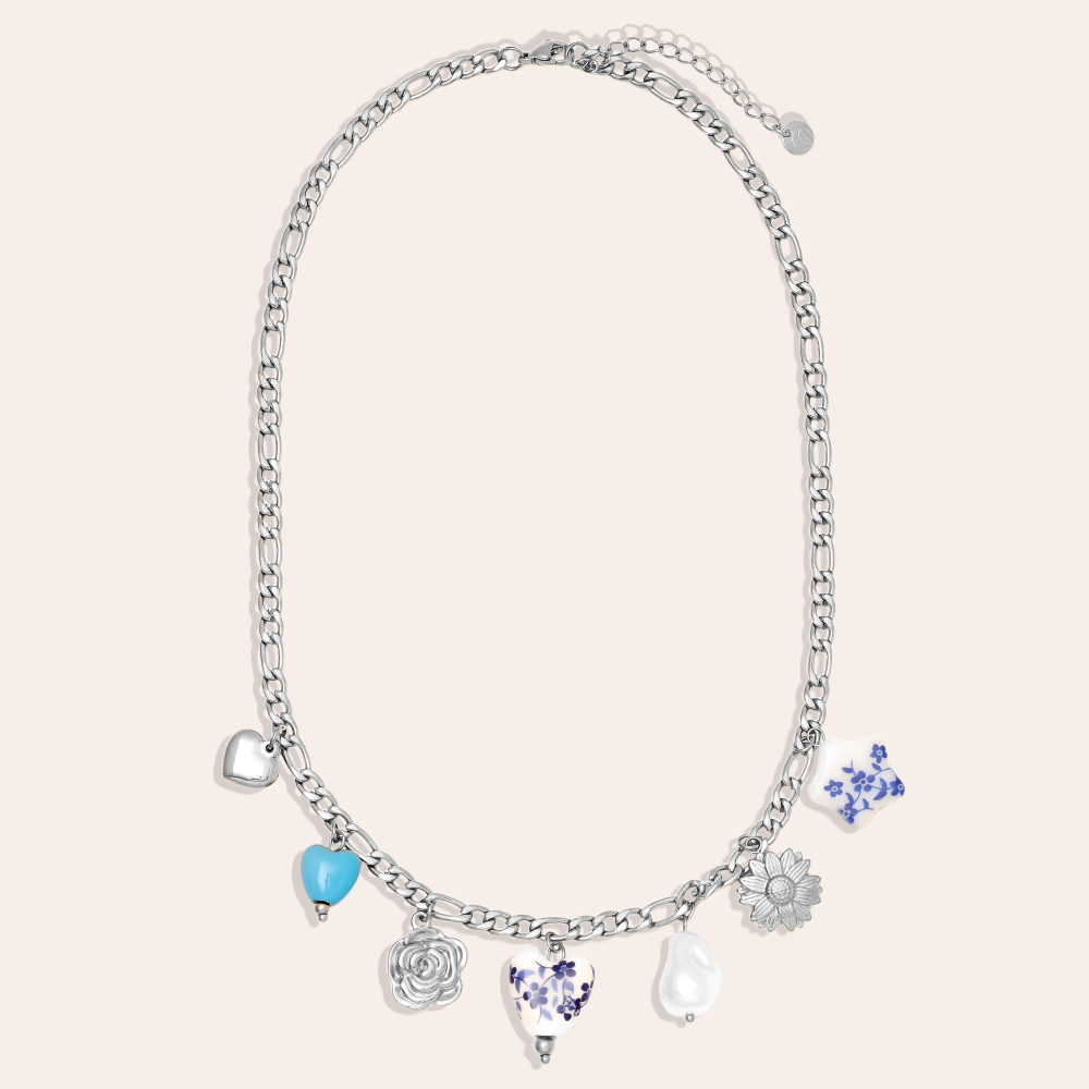 41cm Fancy Charms stainless steel necklace     