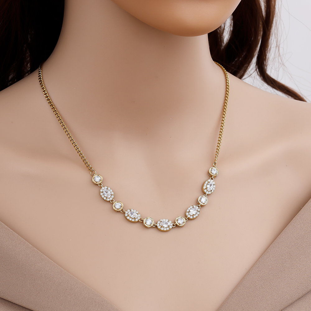 40cm Perfect Diamonds In Chain stainless steel necklace 