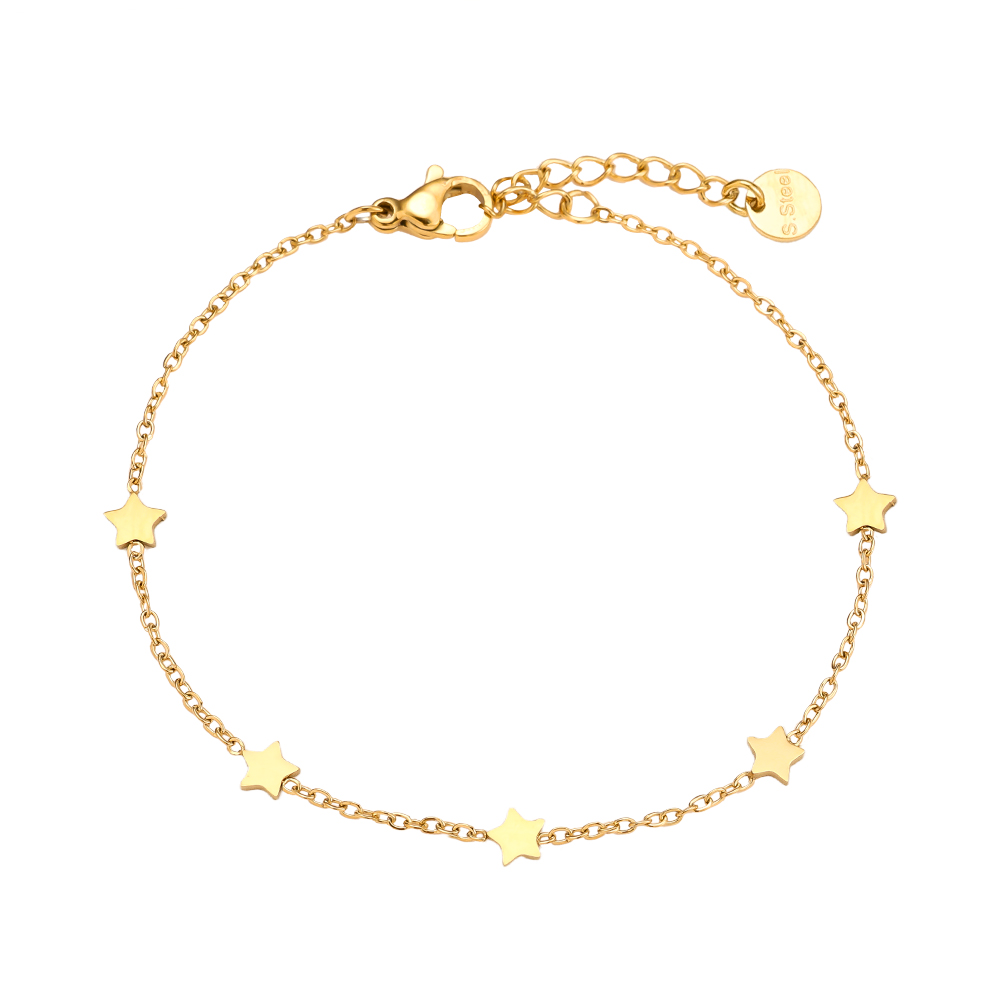 17cm Mini Stars Chain stainless steel bracelet    