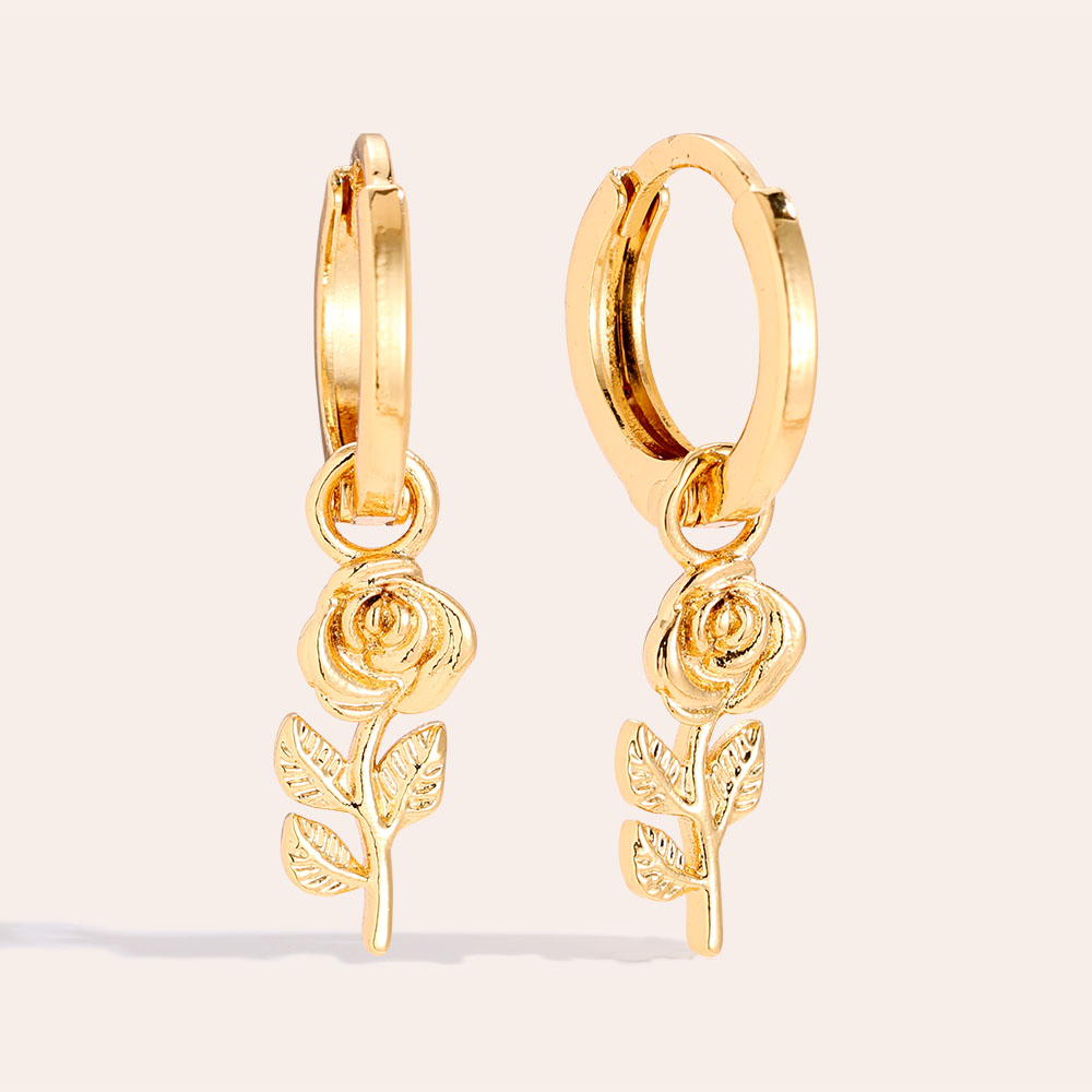 2.5cm Nice Flower gold-plated earrings   2.5cm Nice Flower gold-plated earrings