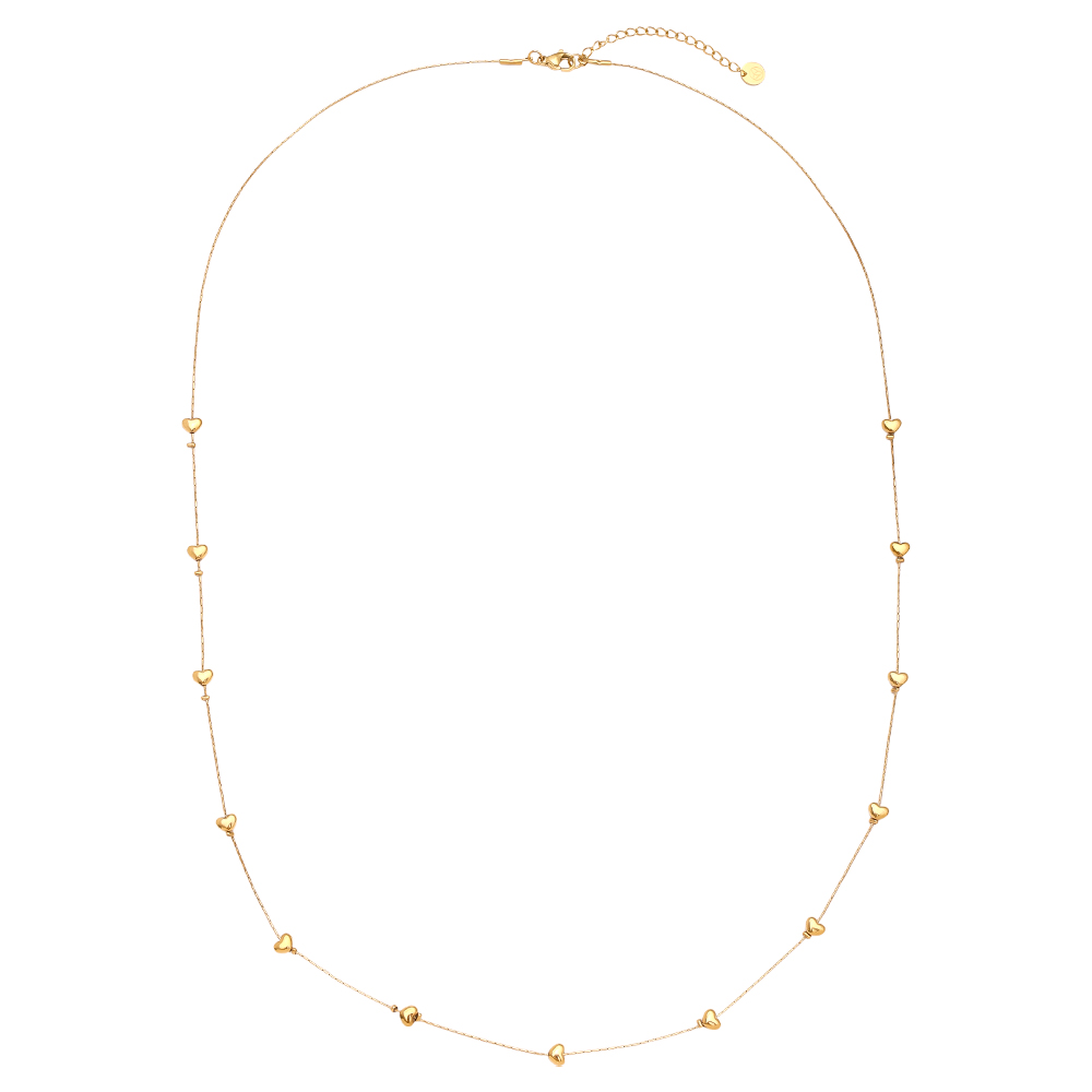 70cm Many Sweet Heart stainless steel necklace        