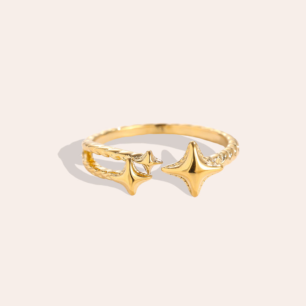 Falling Star stainless steel ring   