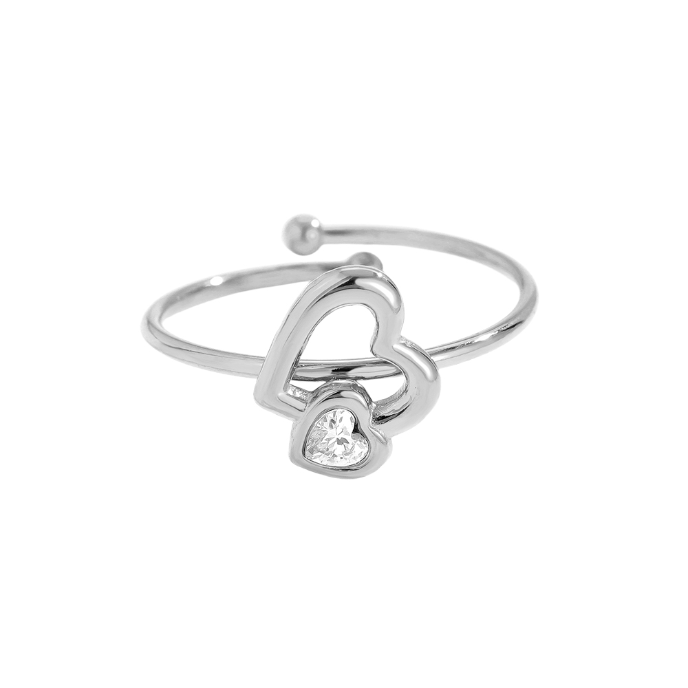 Sweet Hearts stainless steel ring    