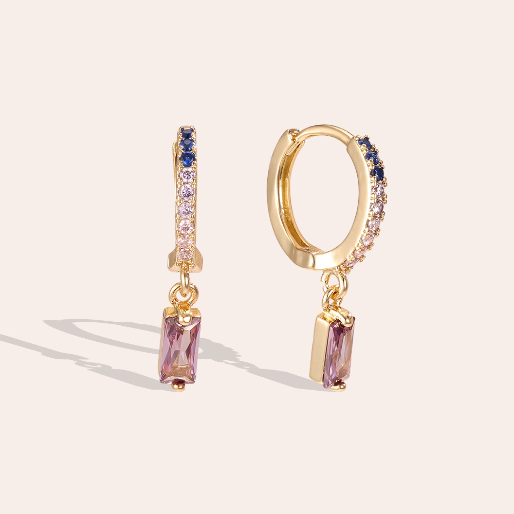 24mm Gold-plated Dakota Cube Earring 