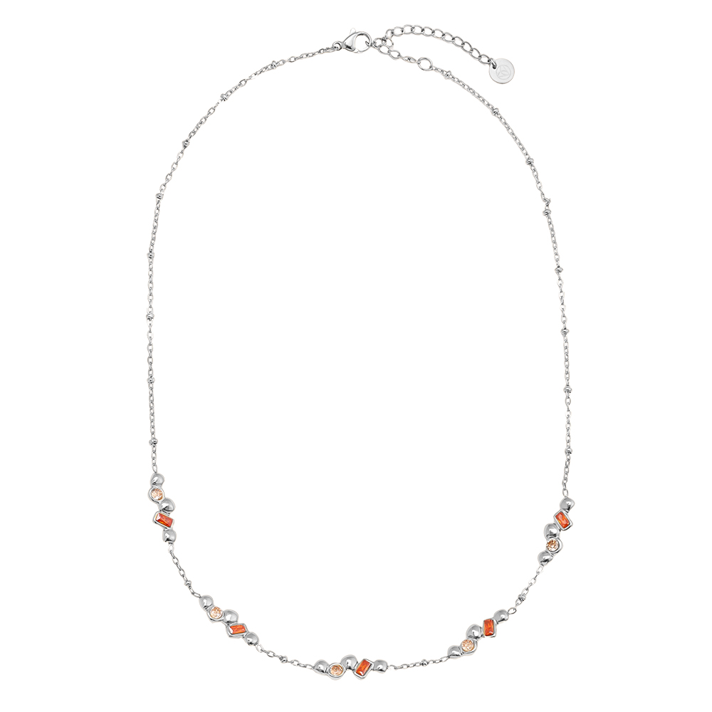 42cm Nice Diamond With Deco stainless steel necklace     