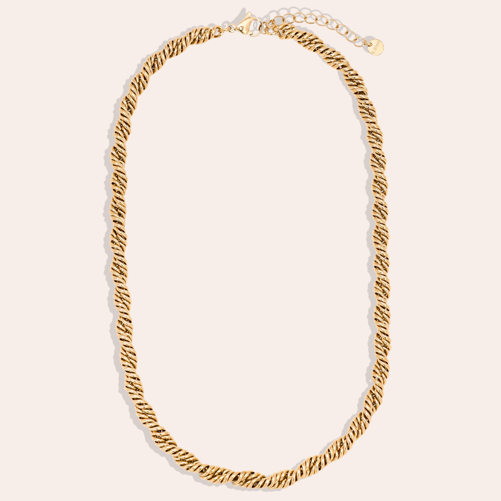 40cm heavy twist stainless steel necklace        40cm heavy twist stainless steel necklace