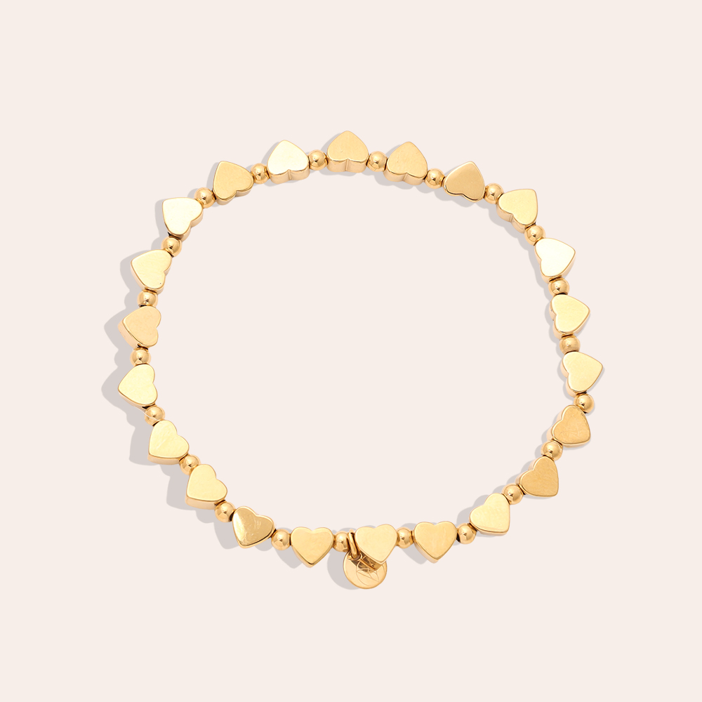 Elastic Heart Chain stainless steel bracelet     