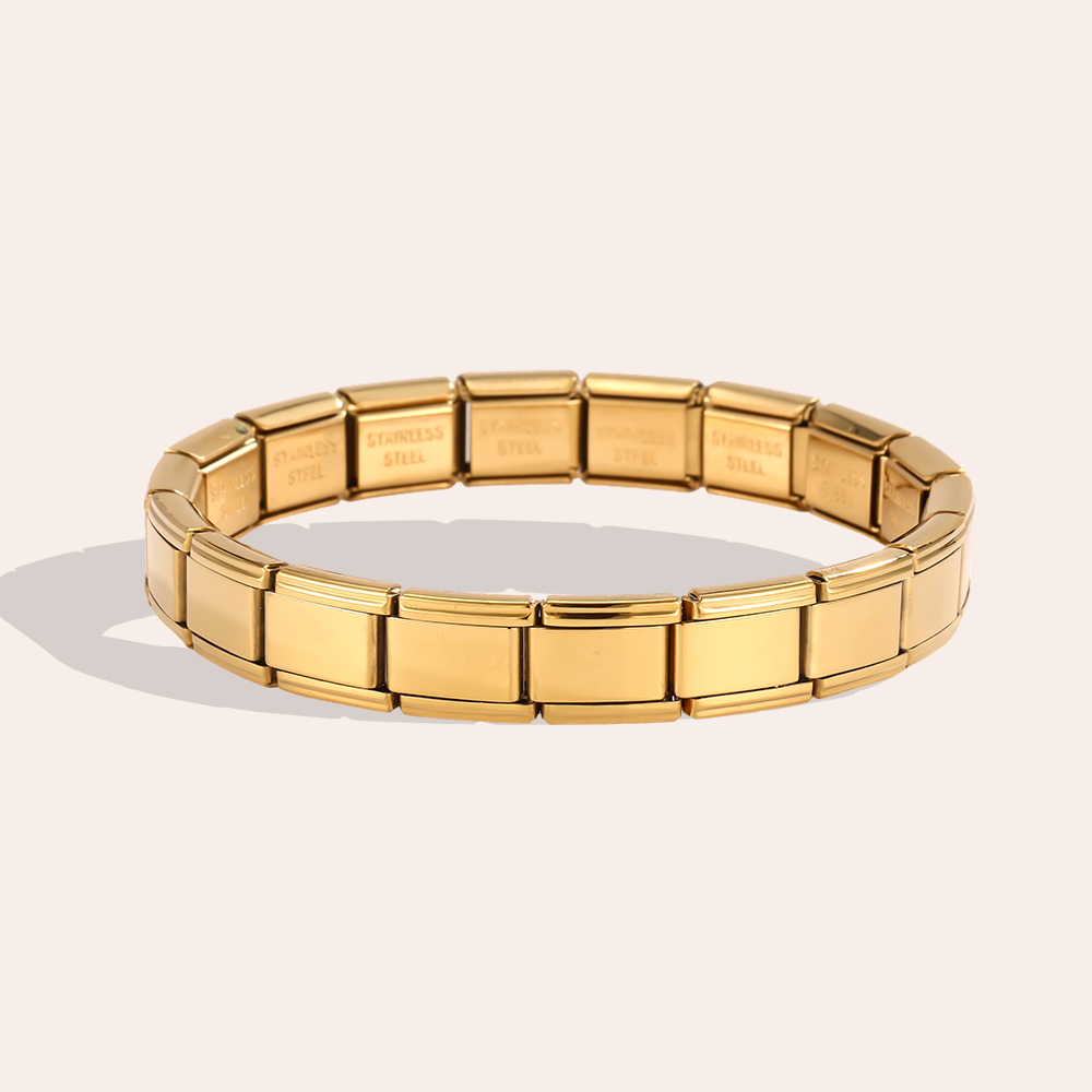 adjustable modular charms stainless steel bracelet    
