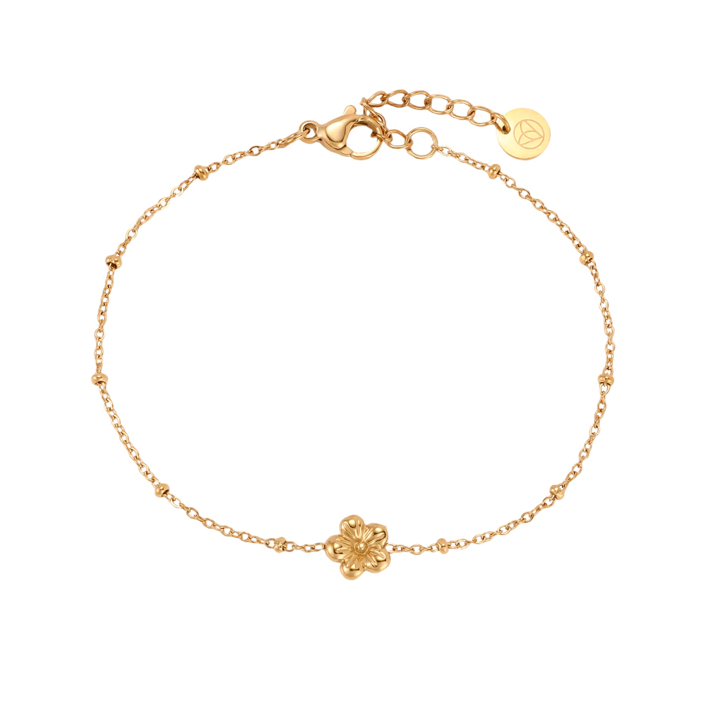 17cm mini flower stainless steel bracelet 