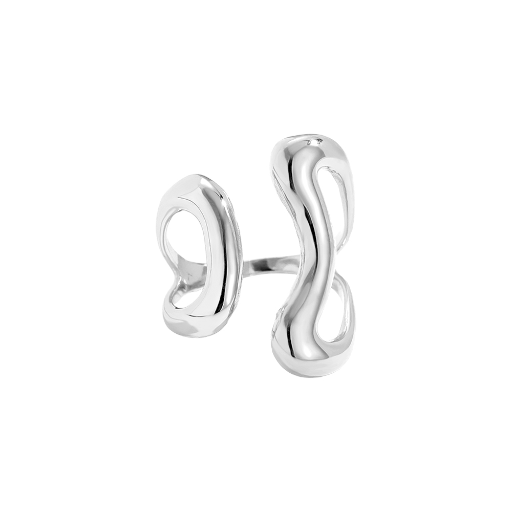 Big And Small Free Hollow Stainless Steel Ring    