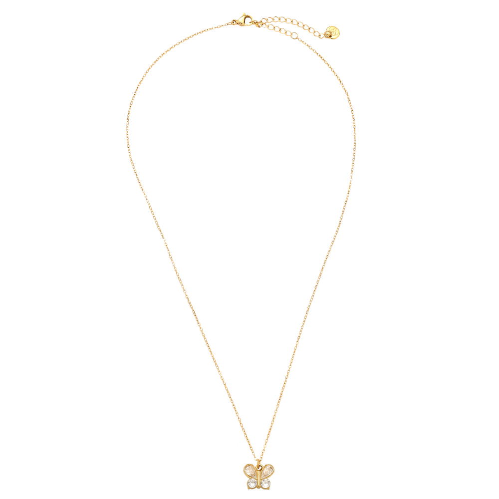 40cm Nice Diamond Butterfly stainless steel necklace       