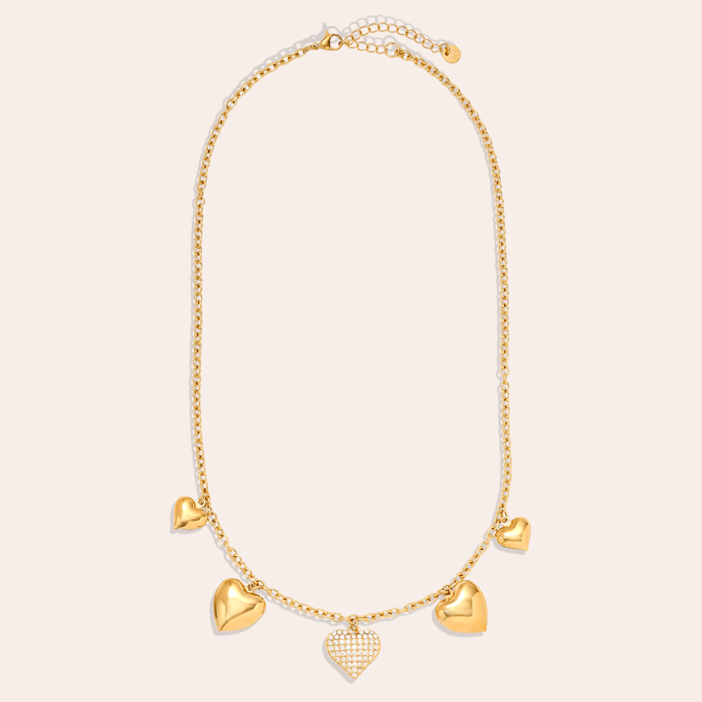 45cm Many Great Hearts stainless steel necklace     