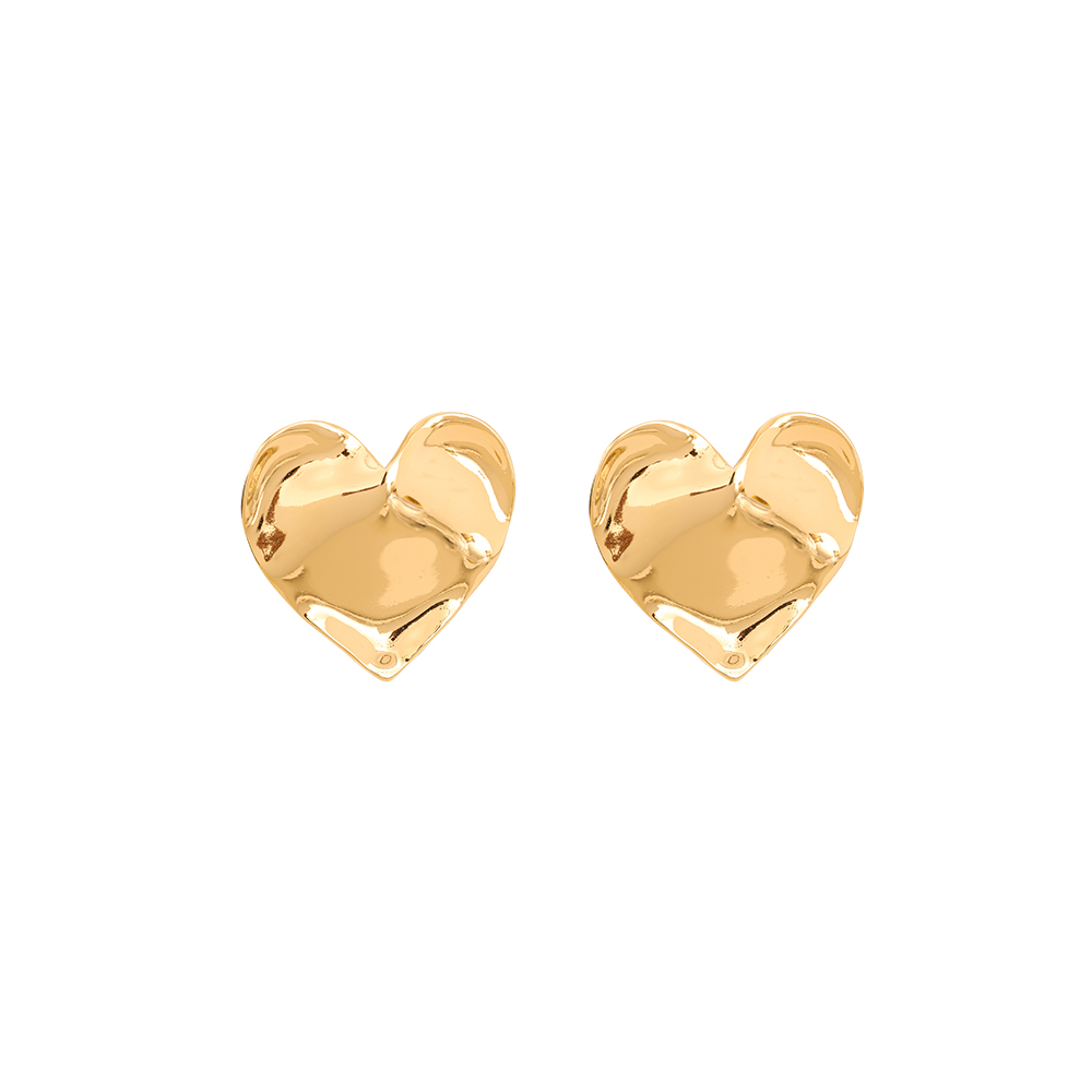 Stainless steel earrings Uneven Shining Super Heart