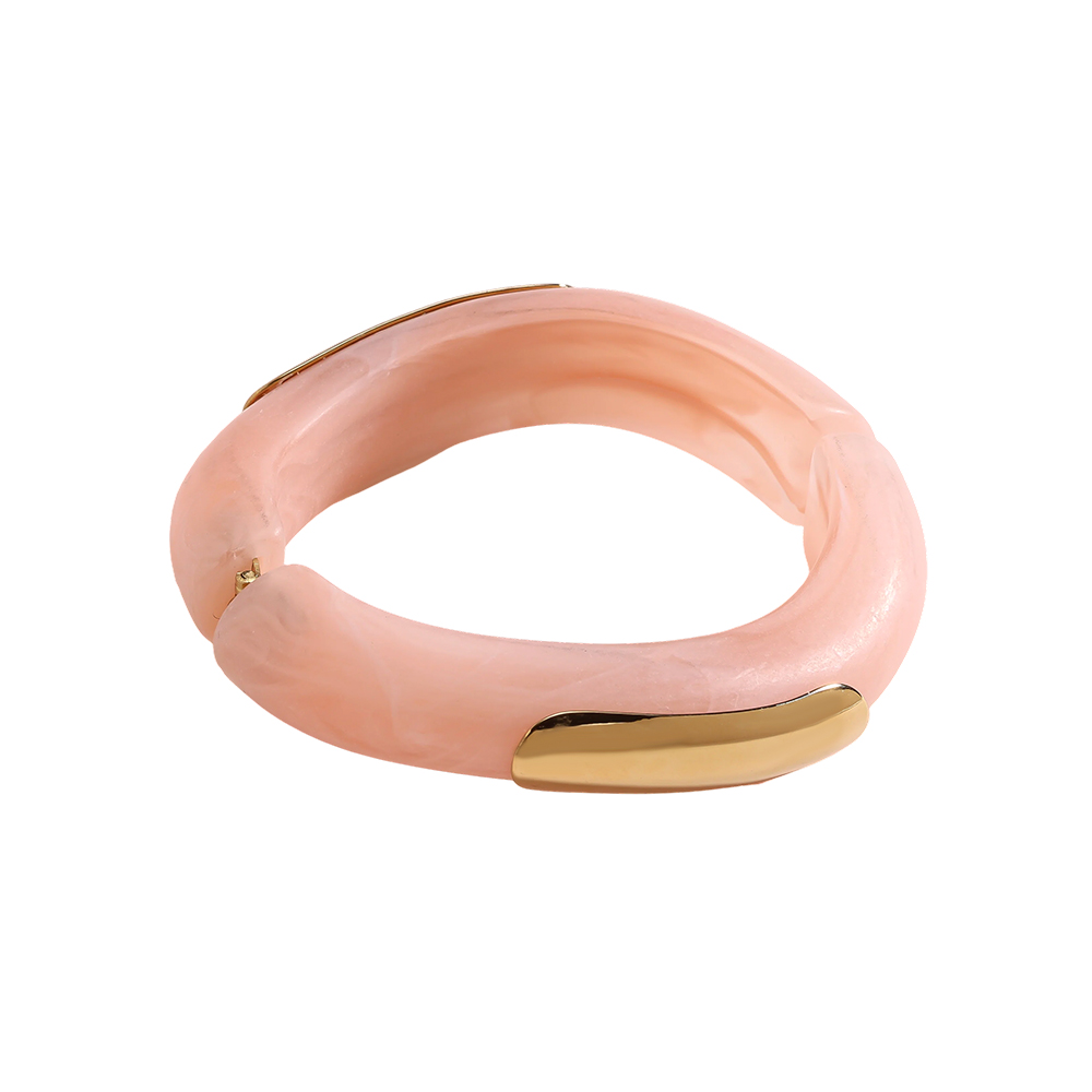 Stainless steel bangle Adjustable resin 