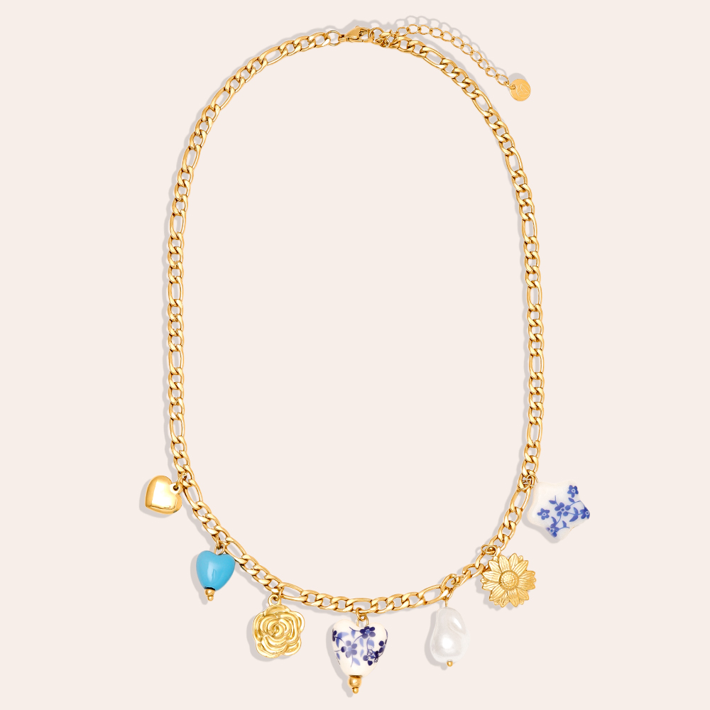 41cm Fancy Charms stainless steel necklace     