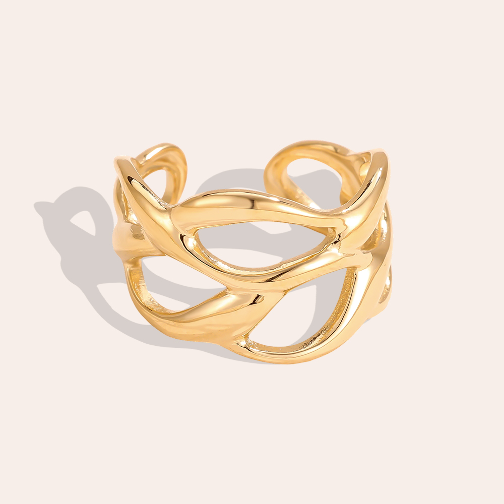 Adjustable loose mesh stainless steel ring    