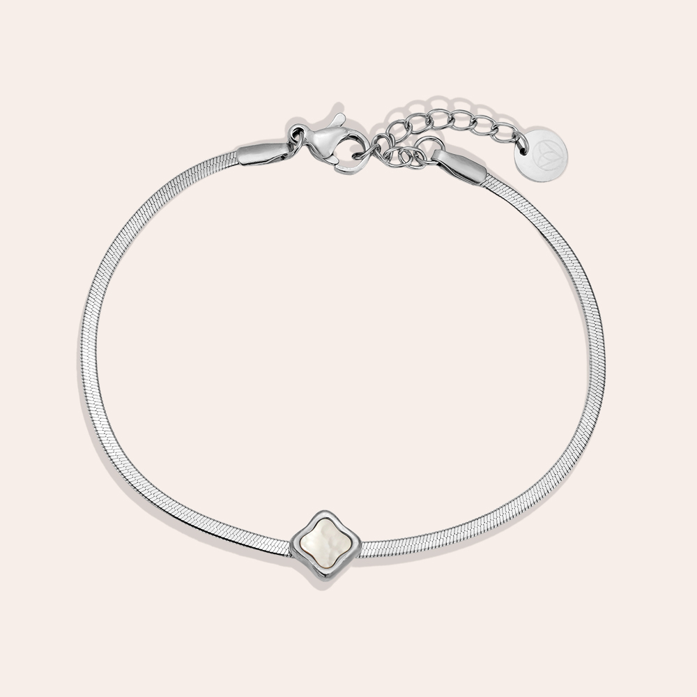 17cm Shell Flower stainless steel bracelet     