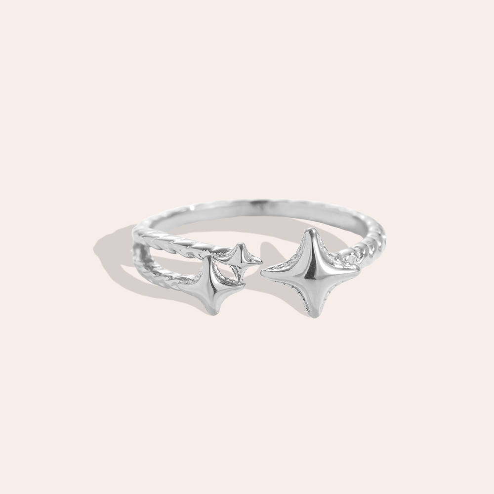 Falling Star stainless steel ring   