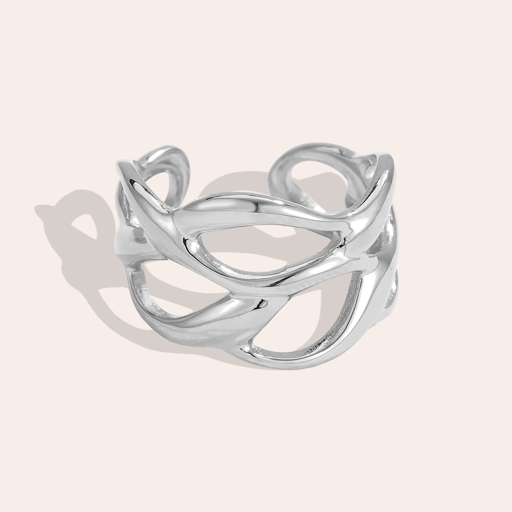 Adjustable loose mesh stainless steel ring    