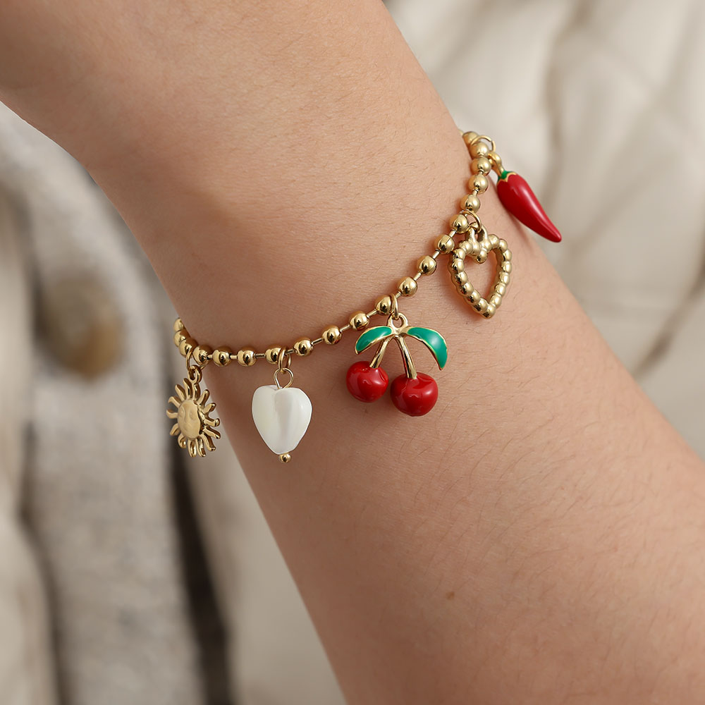 16.5cm Many Nice Charms stainless steel bracelet   