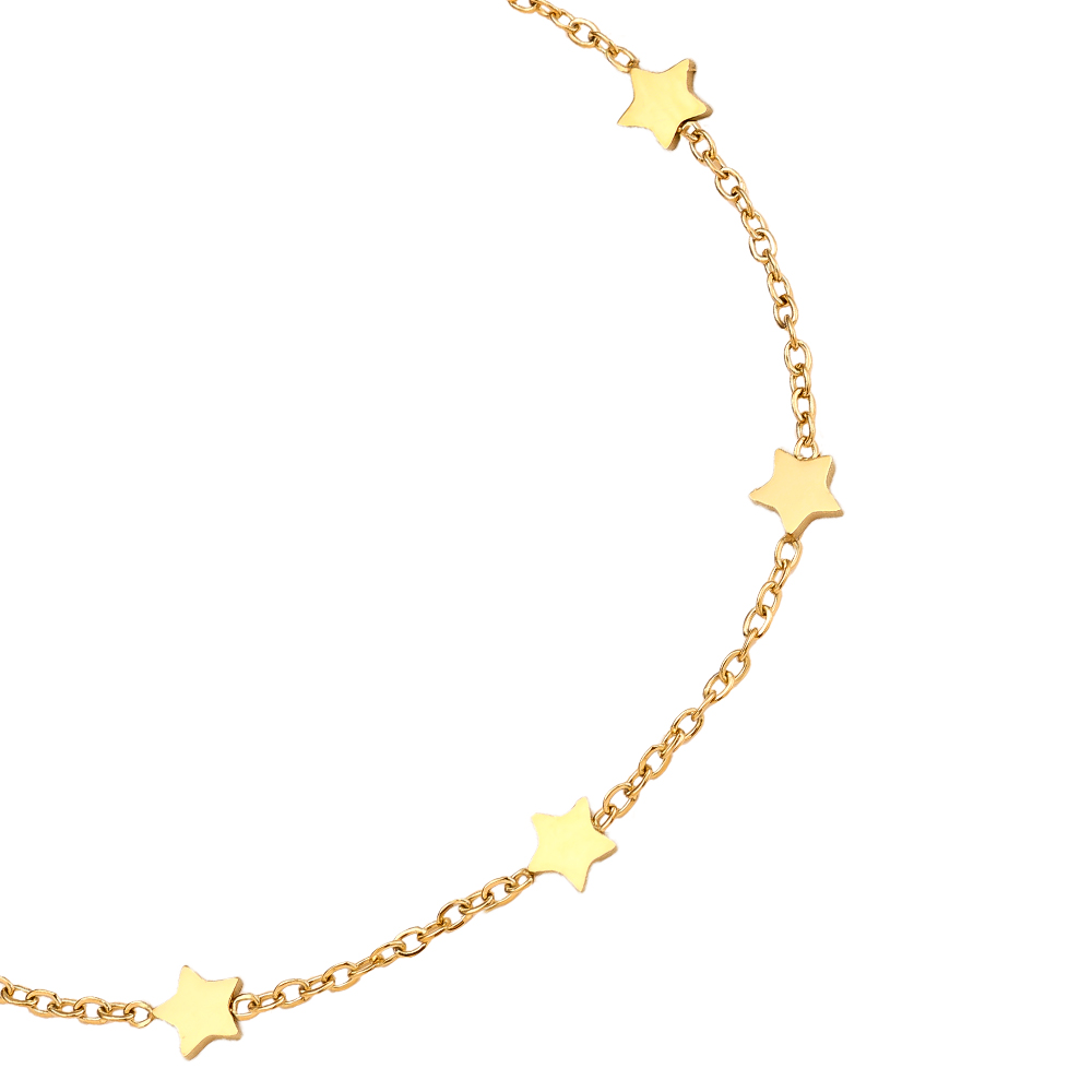 17cm Mini Stars Chain stainless steel bracelet    