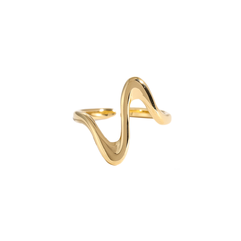 Stainless steel ring Heart Beat