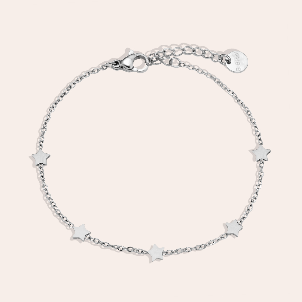 17cm Mini Stars Chain stainless steel bracelet    
