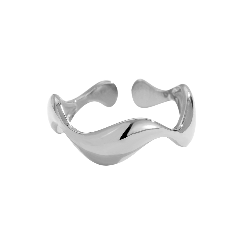 Many Waves stainless steel ring    