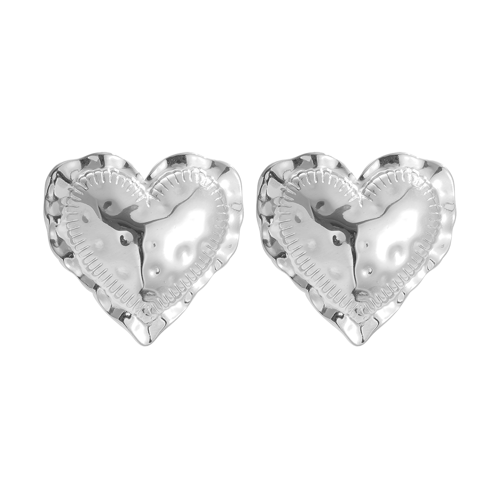 4cm Great Heart stainless steel earrings        