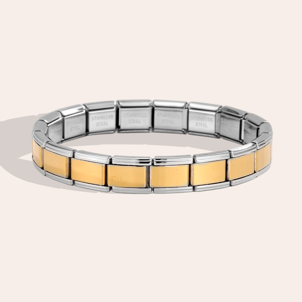 adjustable modular charms stainless steel bracelet    