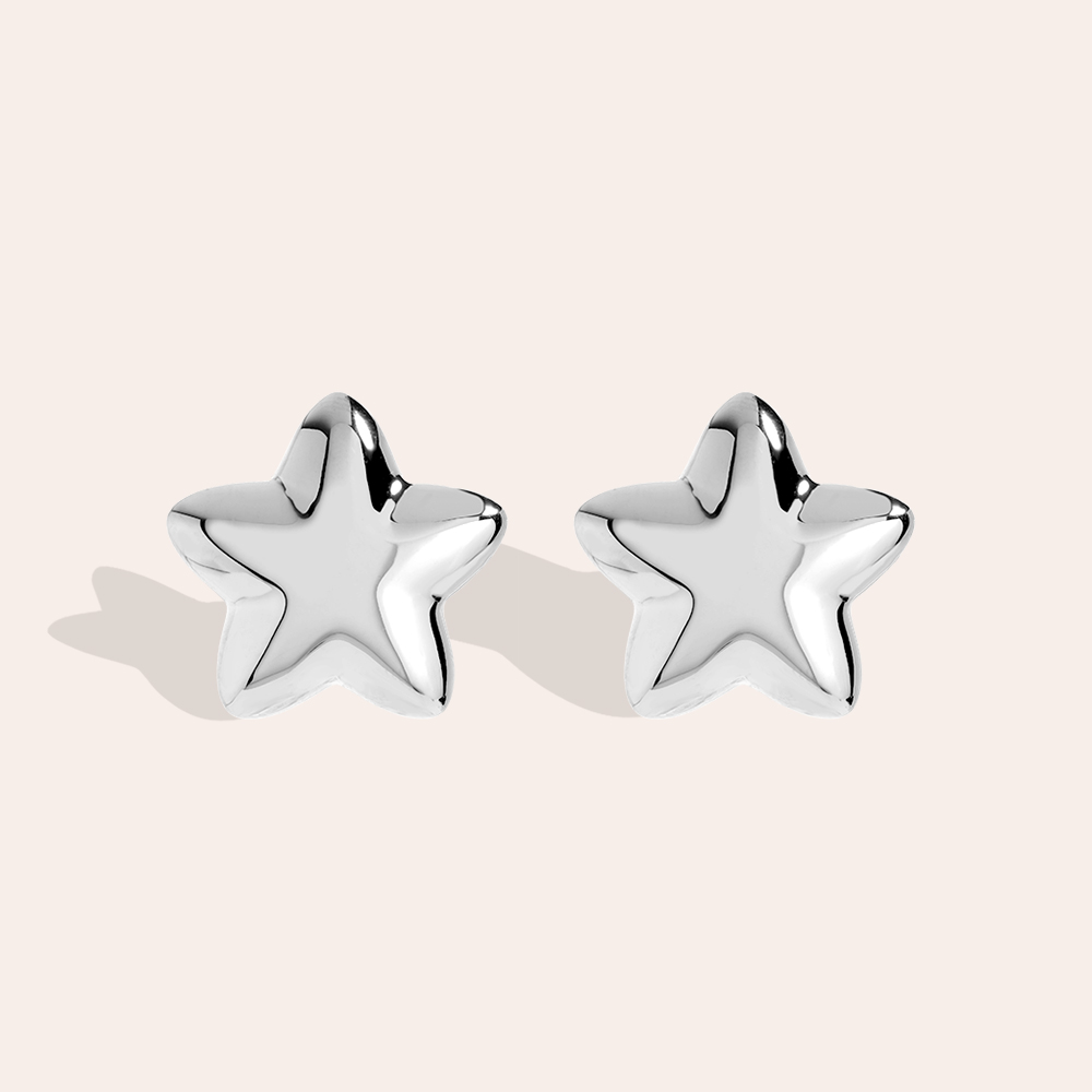 Stainless steel earrings Super Star