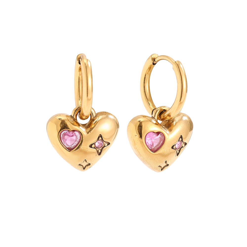 2cm Sweet Heart stainless steel earrings       