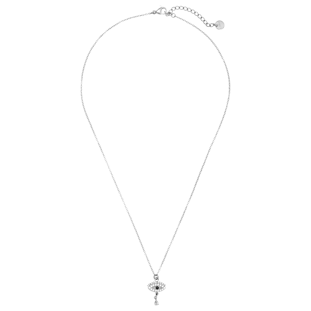 Stainless steel necklace 39cm Diamond Eye
