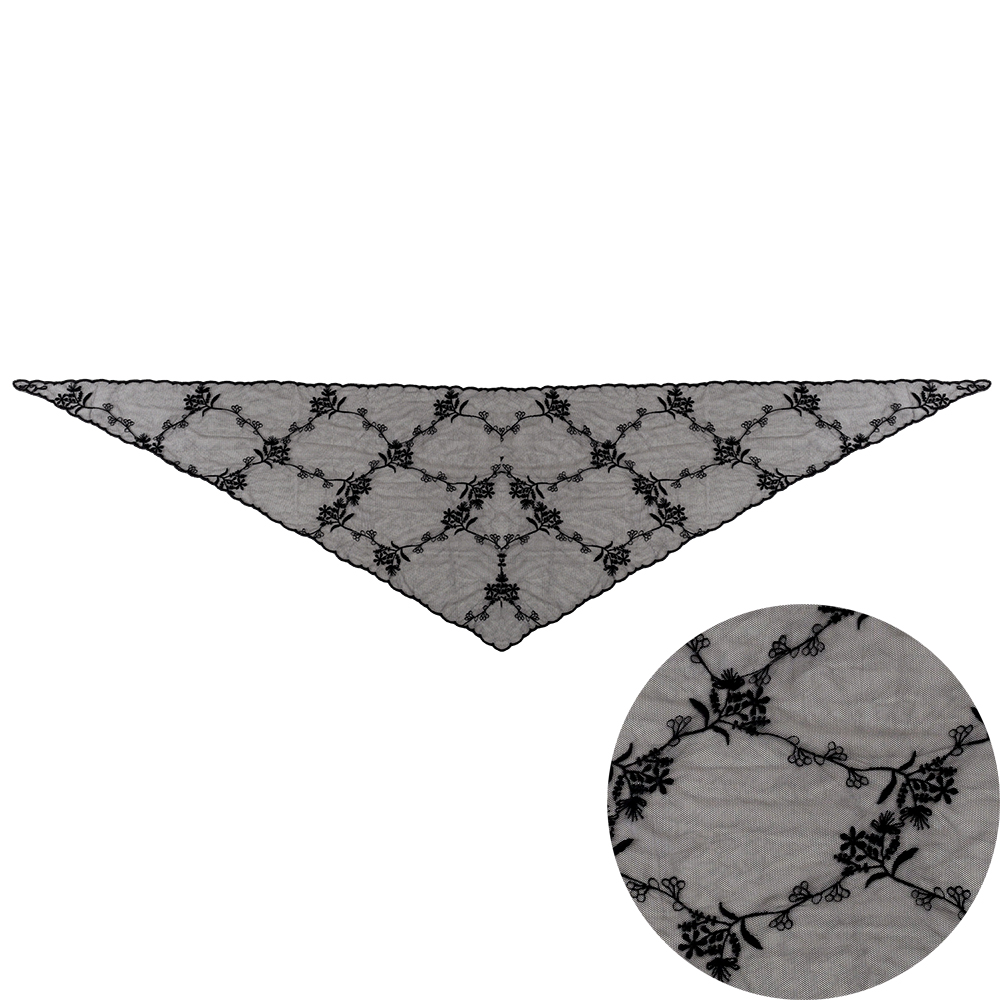 140*40cm twig pattern lace scarf