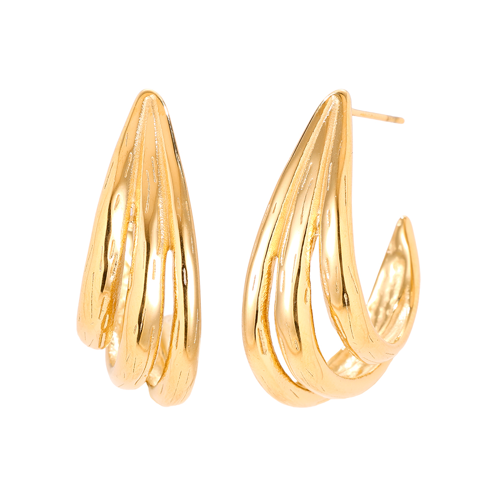 1.3*3cm Drop Feeling stainless steel earrings        