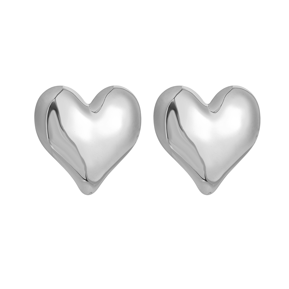 35*37mm Great Heart stainless steel earrings      