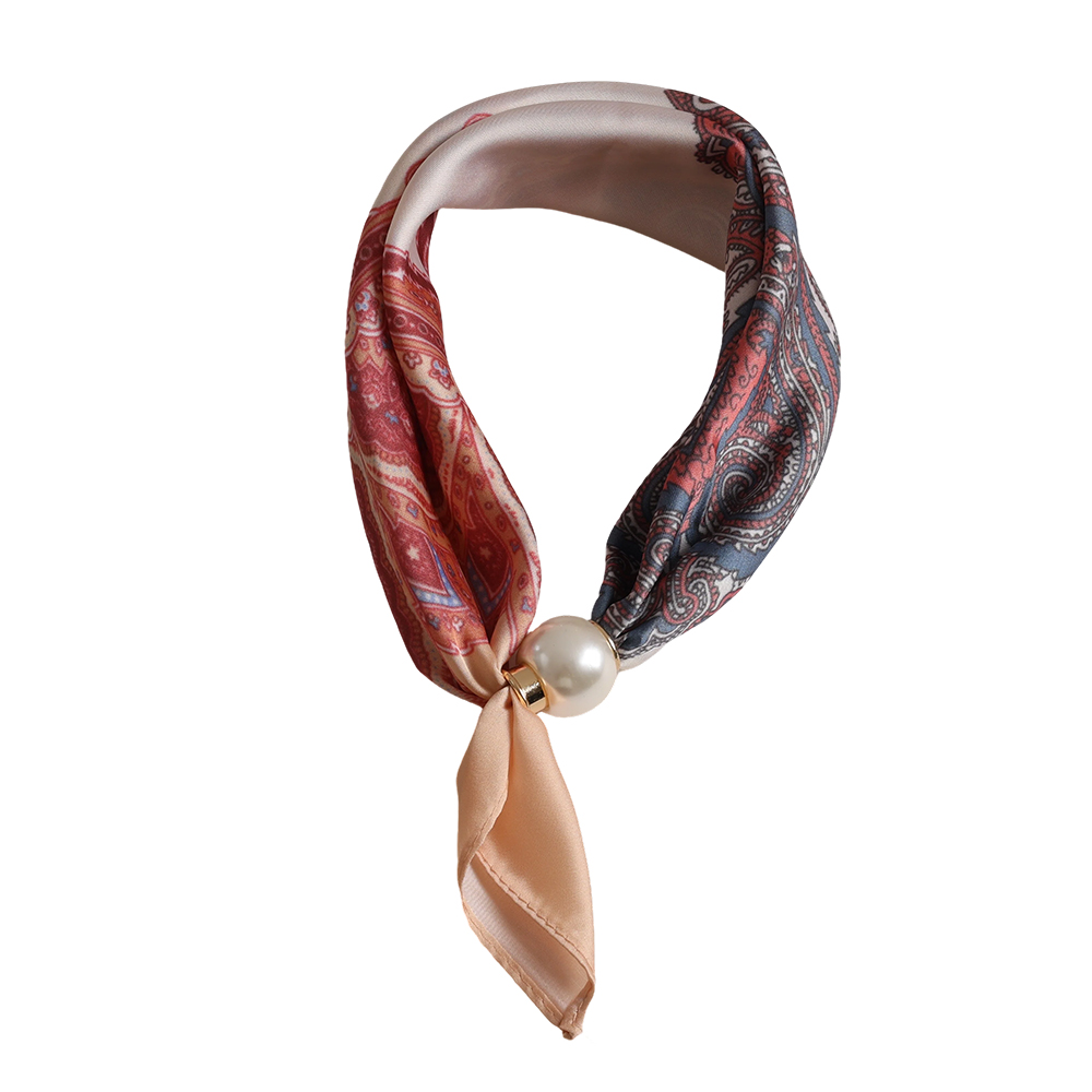 43cm paisley patchwork pattern beaded scarf