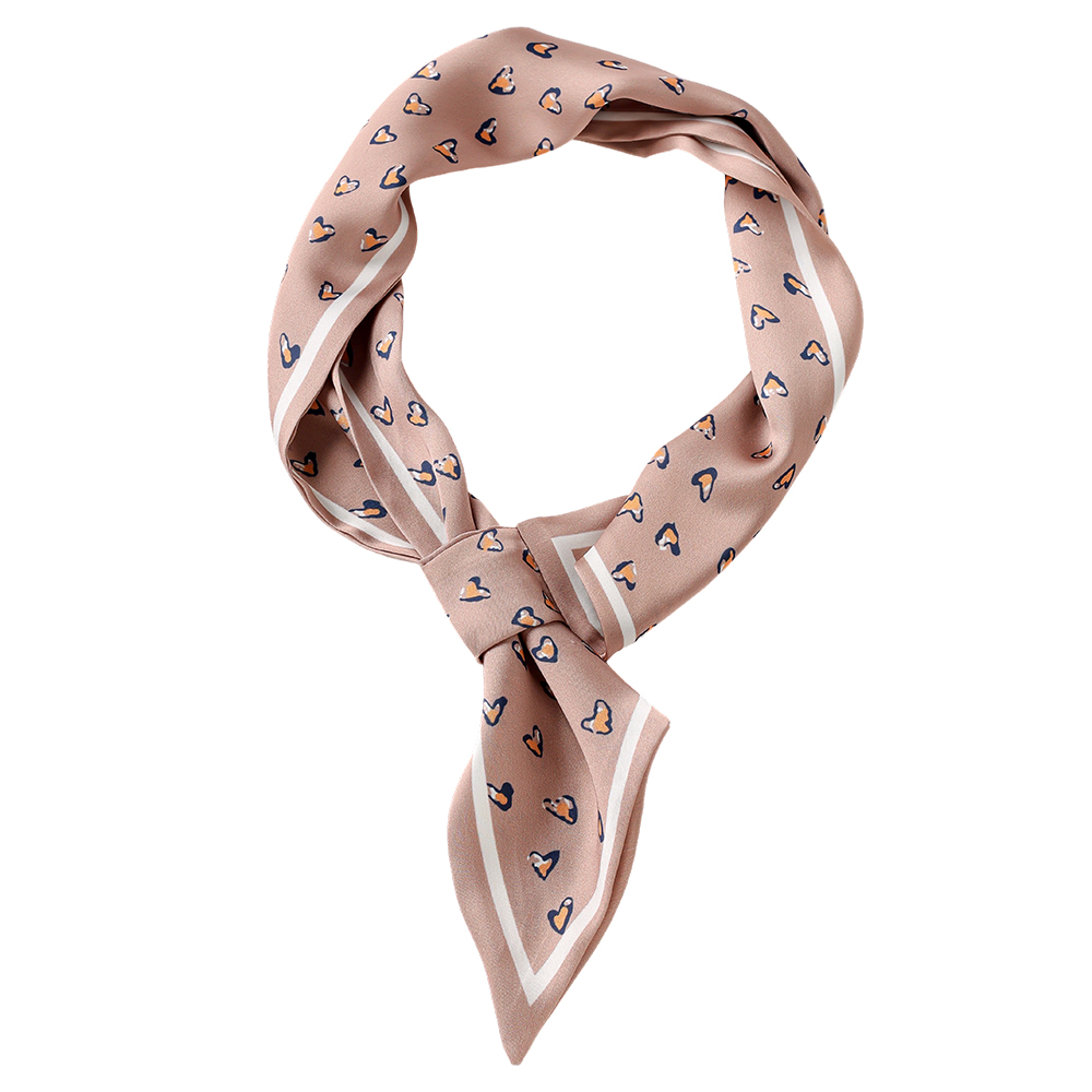 76cm small heart-shaped patterned scarf 