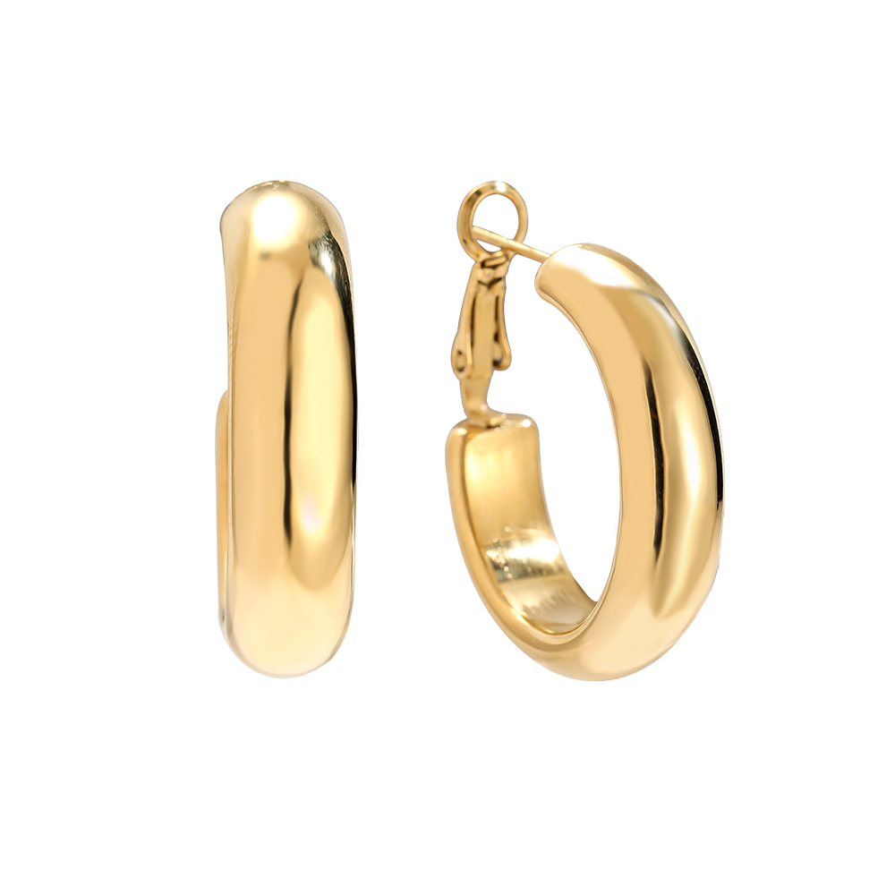Stainless steel earrings 3cm Simple Circle