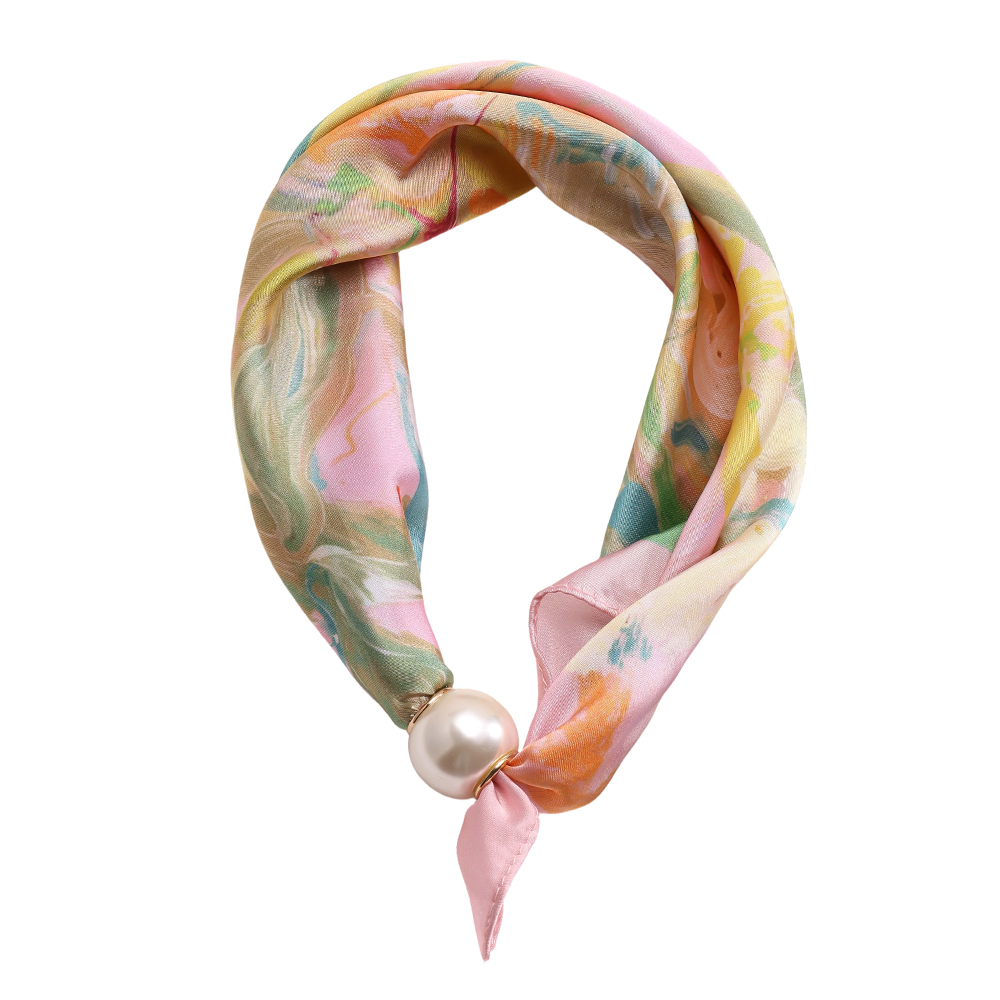 43cm stylish colourful patterned beaded scarf  