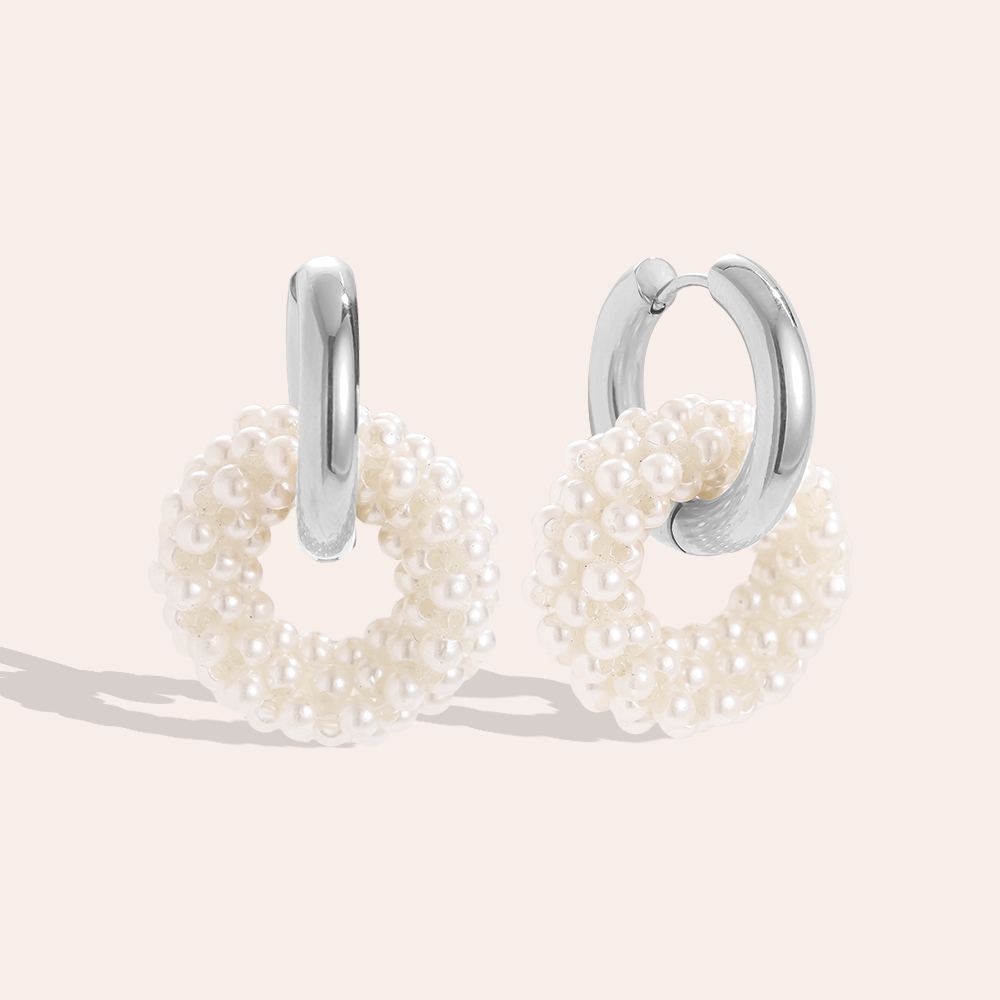 25*65mm bead loops stainless steel earrings