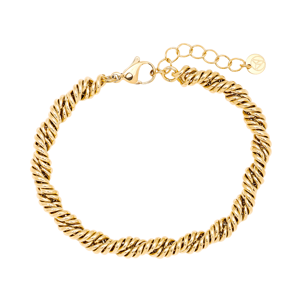 16cm heavy twist stainless steel bracelet      
