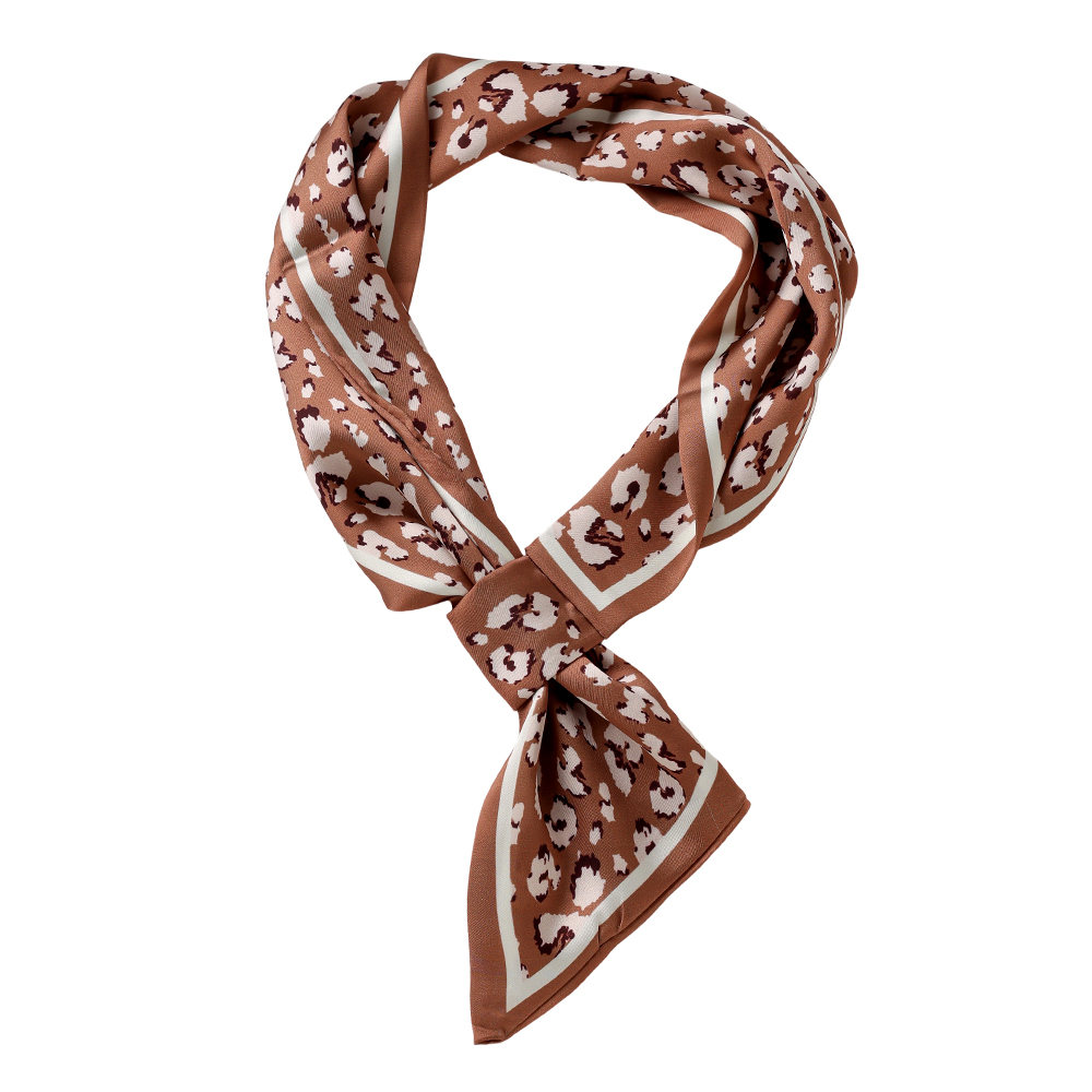 76cm leopard-print scarf 