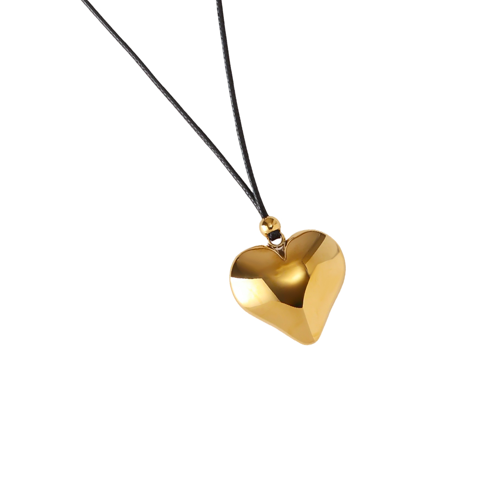 90cm heart stainless steel pendant necklace