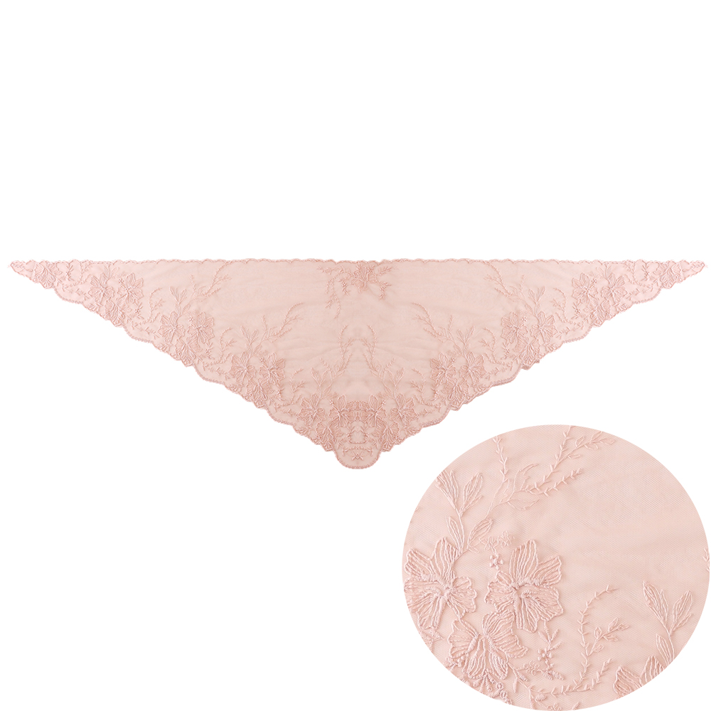 90*27cm Unicoloured vintage floral pattern lace scarf